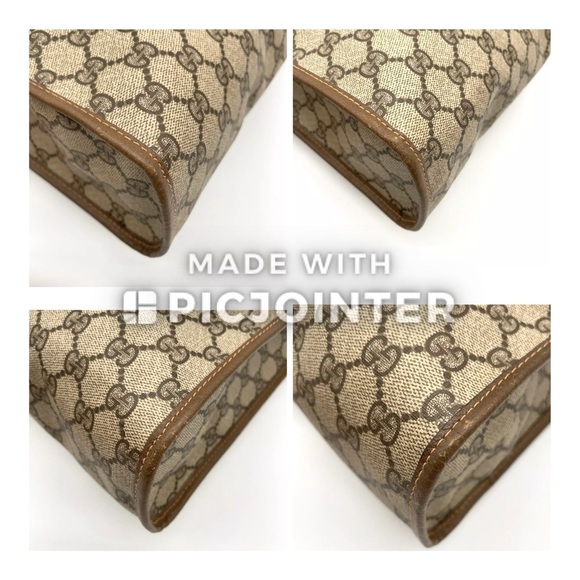 Authentic Gucci Old GG Sherry Line Beige PVC Tote bag - Picture 14 of 16